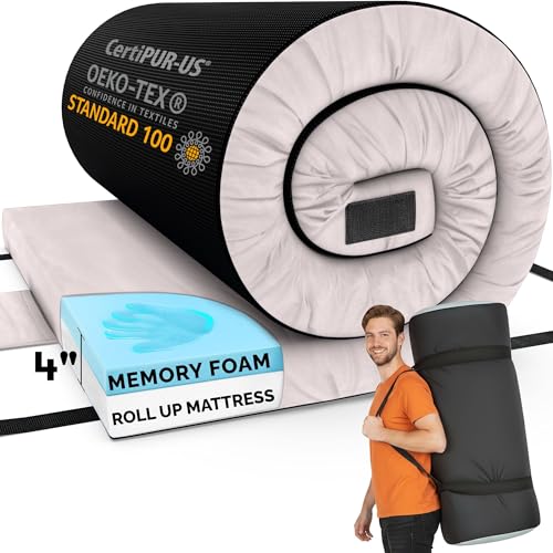 Hazli 4 Inch Memory Foam Mat