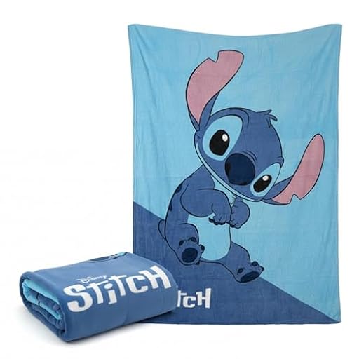 Manta Infantil Stitch 160 x 130 cm - Manta Suave y Ligera para Niños y Niñas, Tacto Cálido, Agradable y Muy Confortable, Ideal para Cama o Sofá | Ya disponible en tu tienda friki favorita! En mundofriki.es!