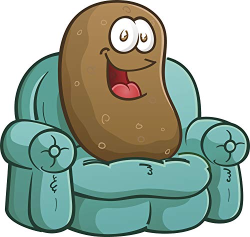 Cute Happy Lazy Couch Potato on Chair Cartoon Round Metal 0.75" Lapel Pin Hat Shirt Pin Tie Tack Pinback2