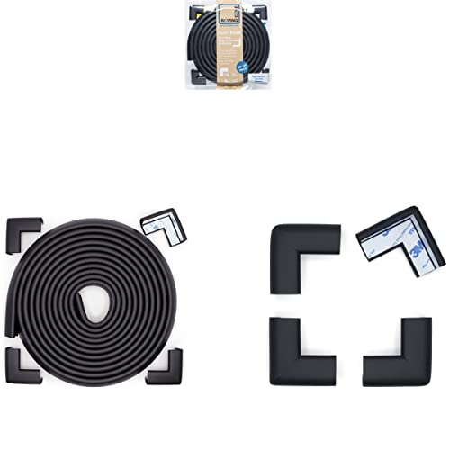 Image of Slim-Fit 15ft Edge 12 Corners - Bundle & Save - RovingCove Slimfit Edge Corner Guards, Onyx Black