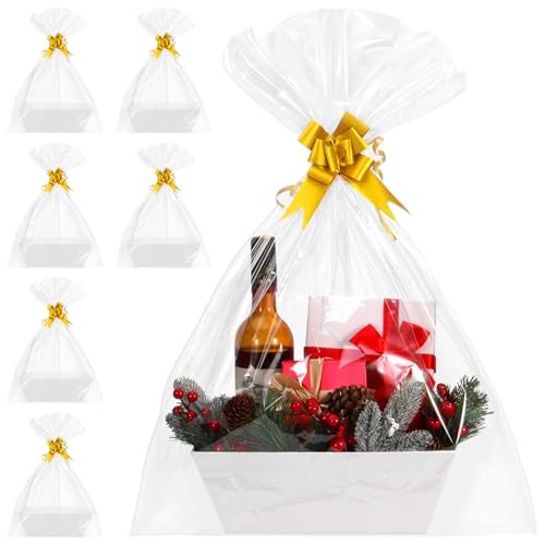 AFOROEOA 6PACK Baskets For Gifts Empty, 10x12”Thick White Gift Basket