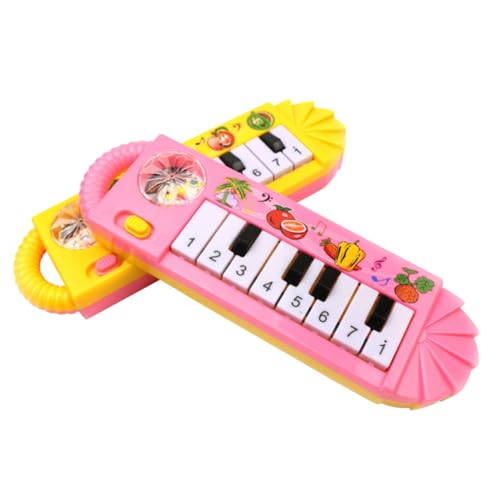 Mobestech 2個 ベビー用ミニ鍵電子ピアノ 小型ポータブル音楽 軽量 素材 幼児歳向け 聴覚トレーニングと手眼協調促進 ランダム ランダムカラー