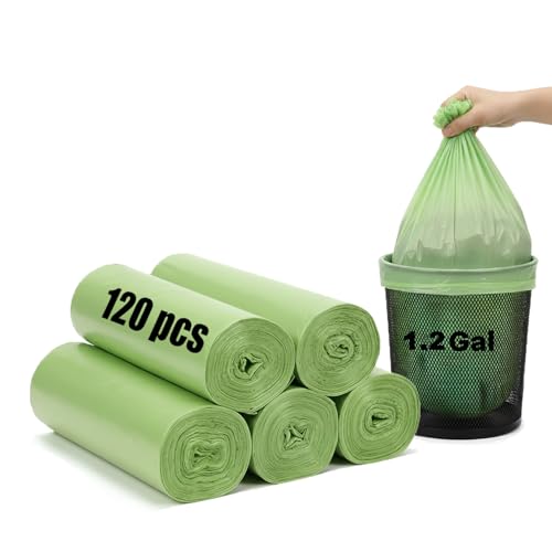 1.2 Gallon Compostable Trash Bags (120 Counts)