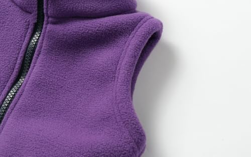 Image of LittleSpring Kids Fleece Vest with Fur Lined Zip Up Warm Thickening Winter Sleeveless Jacket
