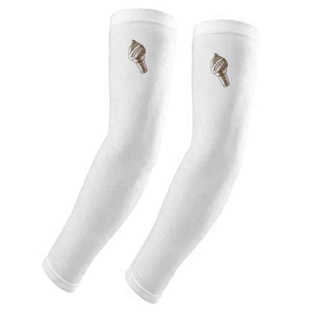 Conos de bocetos de mano para helado mangas con protección UV solar para brazos 5