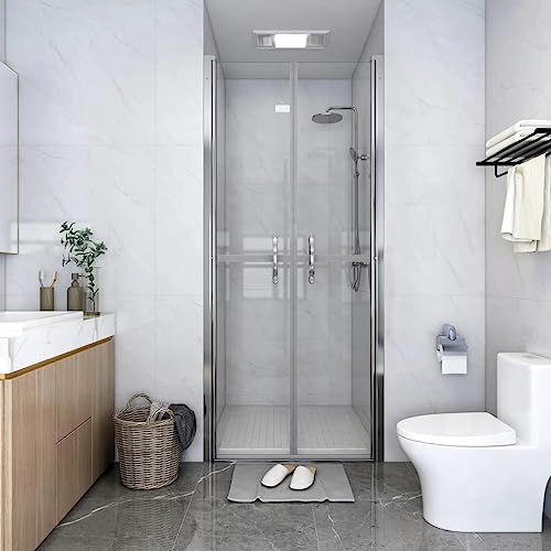 Puerta de ducha ajustable de cristal templado con protección total anti salpicaduras