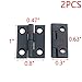 MY MIRONEY 2-Pack Mini Solid Brass Hinges Black Foldable Butt Hinge 1 Inch Small Hinges Door Hinges with Screws for Small Gift Box Jewelry Chest Wood Box