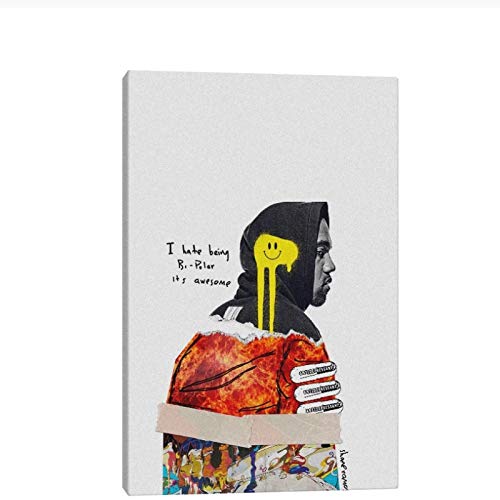 Póster de lienzo de arte de pared de Kanye West Cover