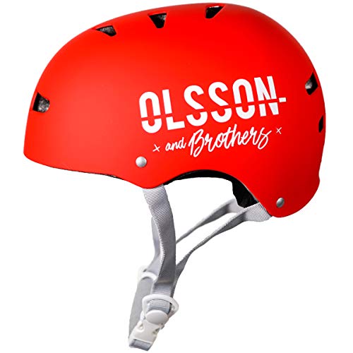 Olsson Casco Protector Niño, Rojo, Talla S/M