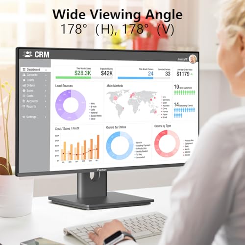 23,8 Zoll PC Gaming Monitor QHD 2560 x 1440 2K 100 Hz, 2 ms, Lautsprecher, HDR, 99% sRGB IPS LED Computer Bildschirm mit HDMI/DP-Anschlüssen, AMD FreeSync-kompatibel, VESA-Unterstützung, Schwarz – Bild 6