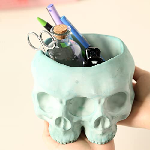 Moule pot de fleurs ciment tête de mort pour démoulage facile sans casse - 7