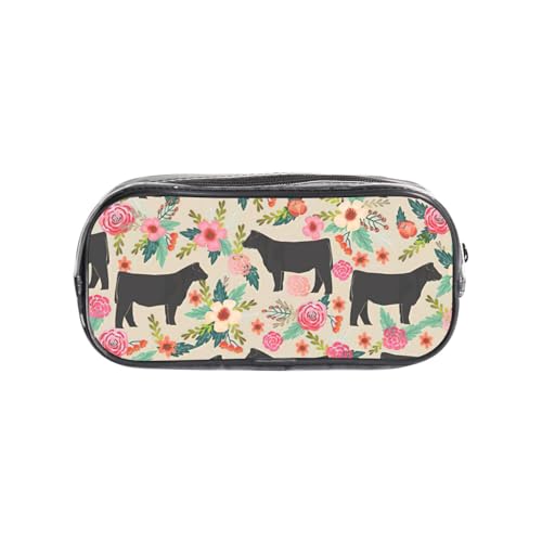 PPHGUT Rosa blomma show Kor nötkreatur tryck transparent kontorsmaterial organiserare för skola resor kontor arbete sporttillbehör