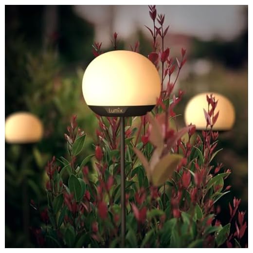 Lumix® Solar Flowers 1x Solarleuchte für Außen Garten von Krinner innenliegendes Solarpanel, IP44, Auto EIN/AUS mit RGB, Auto Change und neutralem LED Licht, Gartenleuchte Pompom 1 Stück