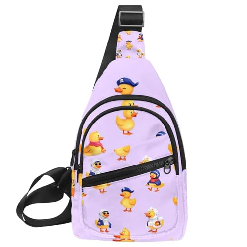 Sac à dos bandoulière canard jaune sac banane sport running