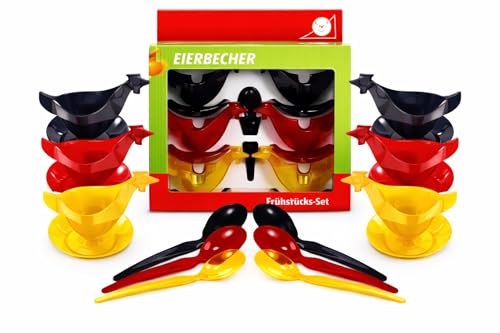 ostprodukte-versand Sonja Plastic Eierbecher Huhn 6Pack - DDR Geschenke - für Ostalgiker - Ossi Artikel