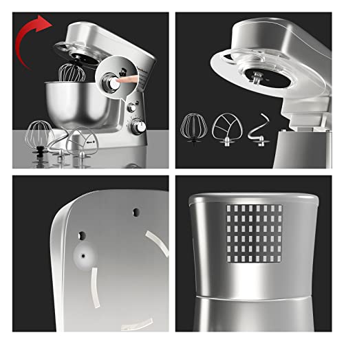 Küchenmaschine Eisenbach Professional 1200W Knetmaschine , 3,5L Küchenmaschine,Teigmaschine, 6 Geschwindigkeiten, 8… – Bild 6