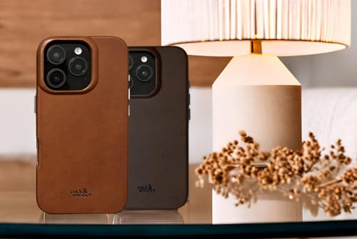 Coque iPhone 16 Pro Pack & Smooch marron foncé en cuir véritable