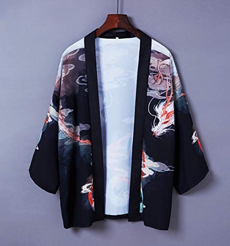 Image of LAI MENG FIVE CATS Women's Summer Cardigan Lightweight Kimono Floral Print Loose Cover up Casual Tops