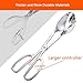 REDANT 2-Pack Metal Serving Tongs for Cooking - Scissor Handle Kitchen Tongs for Salad, Cake, Bread, Toaster & Steak - Buffet & Party Serving Utensils for Catering, Baking & Cooking (10 Inch)