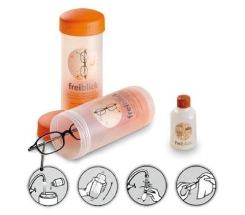 freiblick Brillenbad SET | Schüttelbad inkl. 50ml Spezialreiniger (farblich sortiert)