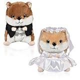 Forest & Twelfth Bride & Groom Set 2 Belly Buddies, 10 Inch Stuffed Animal Toys to Celebrate Love, Stuffed Animal Toy Gifts for Weddings, Engagement Parties, Anniversaries, Proposals, Décor (10 Inch)