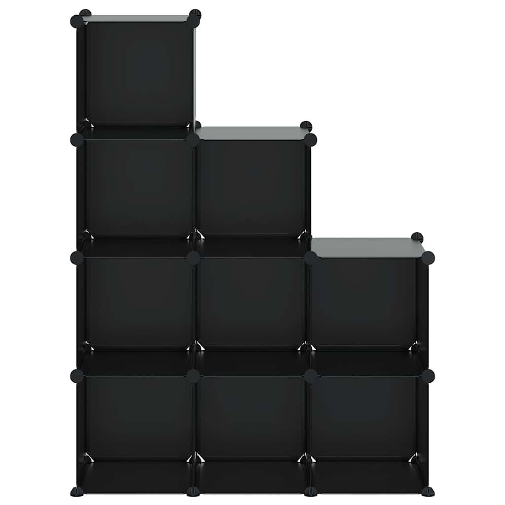 Armoire de rangement 9 Compartiments Polypropène Noir