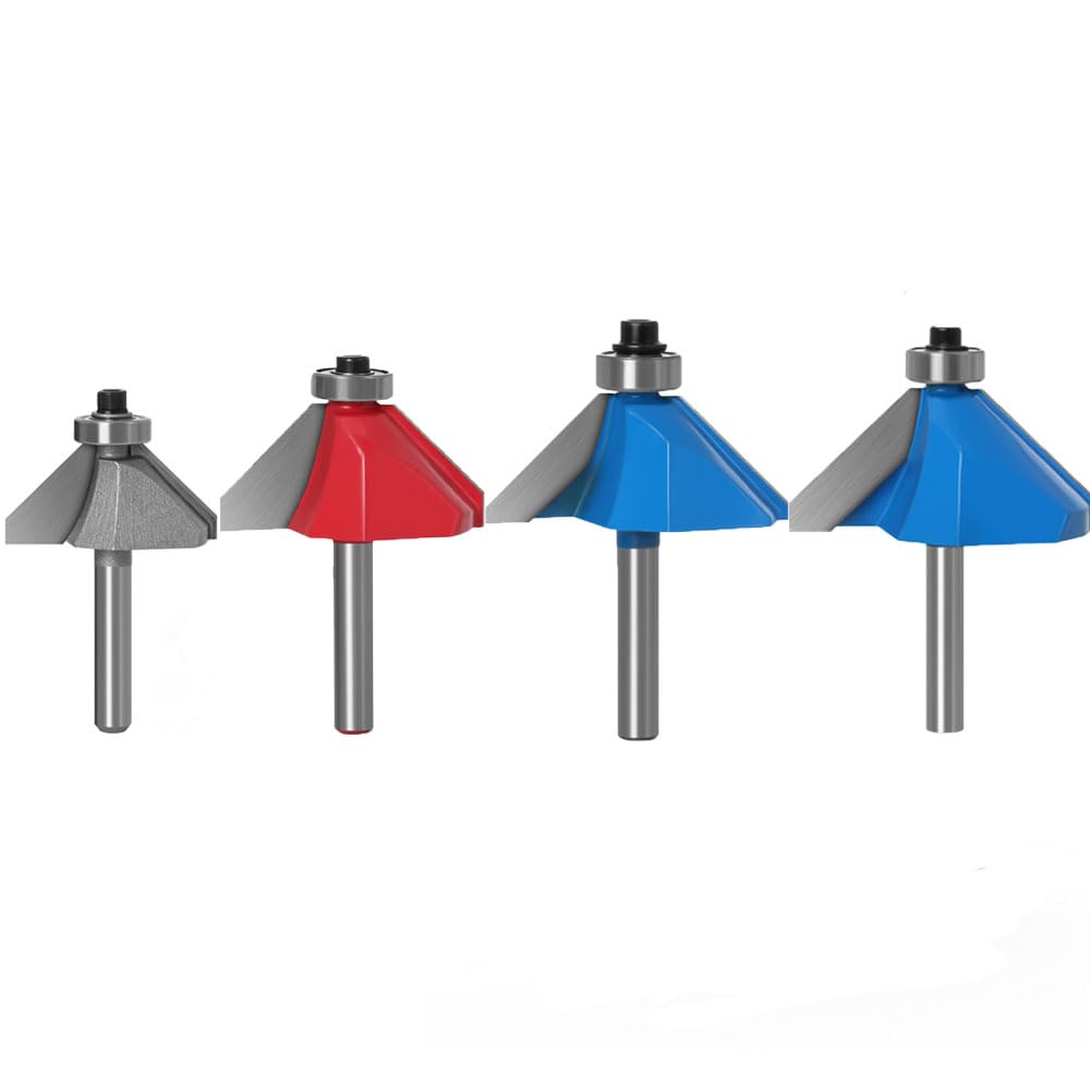 WSOOX Chamfer Router Bits - 5-Piece Set -9