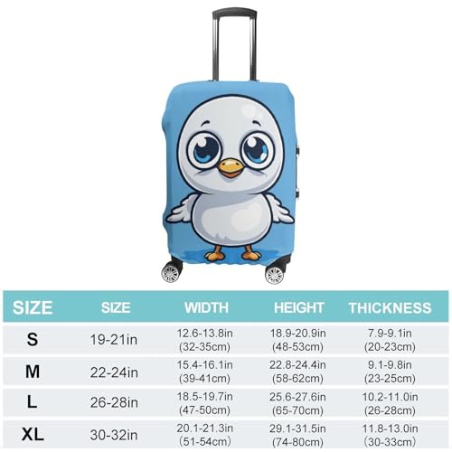 Carry on Luggage Cover Big Eyed Seagull Suitcase Covers for Luggages Tsa Approved Travel Luggage Sleeve Protector Elastic Suitcase Protector Anti-Scratch Washable Fits 19-30 Inch Case -L2