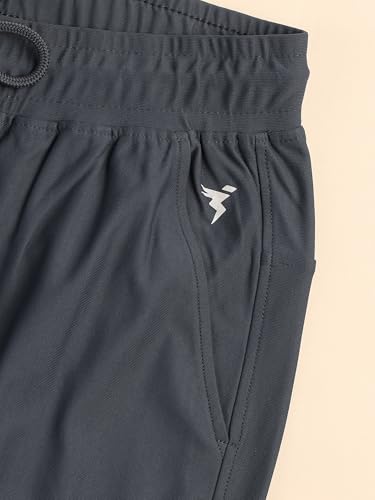Image of TECHNOSPORT Men's Solid Slim Fit Sports Cargo Joggers DURACOOL+ Quick Dry Breathable Moisture Wicking Stretch Gym Track Pants Running Training Fitness Activewear