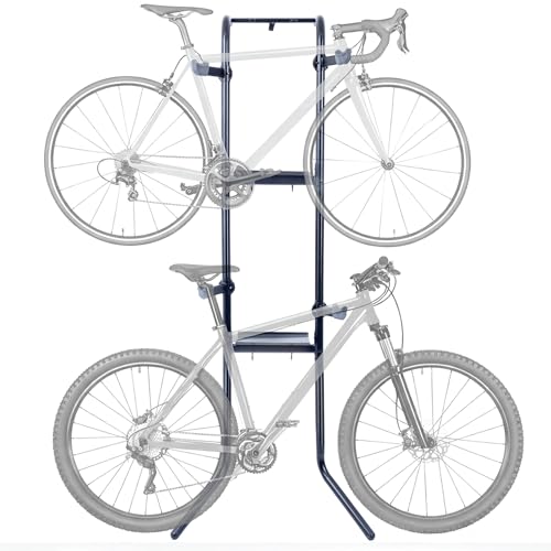 Image of Delta Cycle DeltaGravity Connect 2 Bike Storage Rack - Gravity Fully Adjustable Bike Storage Garage For Road, MTB, and Hybrid Bicycles - Vertical Bike Rack Holds Up To 200 lbs