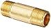 Eaton Weatherhead 3328X6 Brass CA360 Fitting, Nipple, 3/8" NPT Male, 2 inches Length (Pack of 5)