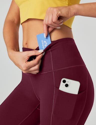 Image of Heathyoga Yoga Pants with Pockets Extra Soft Leggings with Pockets for Women Non See-Through High Waist Workout Leggings