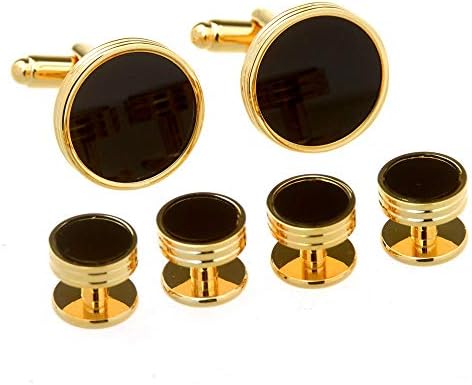 RFME Cufflinks N's Stainless Steel Carbon Fiber Tuxedo Shirt Cufflinks and Formal Shirt Studs Set Formal Business Cufflinks for Business Wedding Party (Color : A, Size : Free Size)
