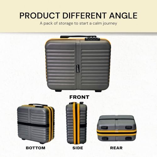 Image of VALMORE Valmore AeroVault 13 Hardshell Laptop Bag for 13-Inch MacBook, Polycarbonate Hard Case with Lock, Premium Cushioned Interior, Trolley Sleeve