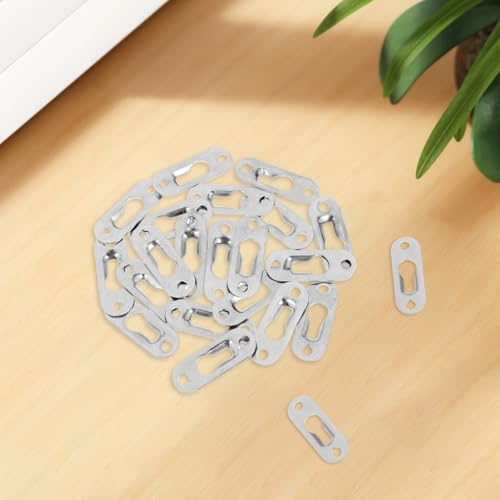 Image of TEHAUX 20pcs Heavy Duty Metal Keyhole Hangers for Wall Mounting Picture Frames Mirrors Iron Mount Hardware Easy Install