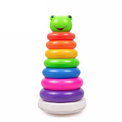 RATNA'S Frog Stacking Ring Big 7 Different Size & Coloured Stackers for ...