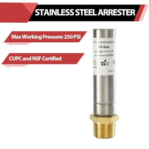 4PC EFIELD 1/2-Inch MIP Thread Stainless Steel Water Hammer Arrestor by EFIELD - Used condition - Image 3