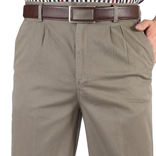 Men Straight Casual Casual Suit Pants Men Wrinkle-Resistant Chino Pants Classic-Fit Flat-Front Business Pant4