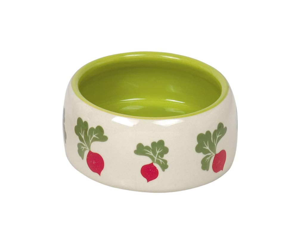 Nobby Rodent Ceramic Feeding Trough Radish, Diameter 12 x 5 cm, 0.25 L, Pack of 1