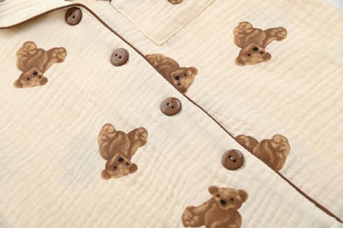 ACESTAR Toddler Baby Girl Pajama Set, Boys Long Sleeve Sleepwear 2 Piece Pjs Set for Kid Cotton Loungewear (3T-7T)4