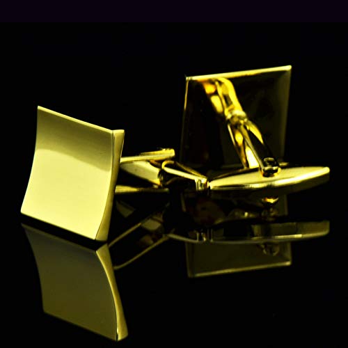 Mancuernillas Daesar cobre cuadradas cóncavas doradas miniatura 4