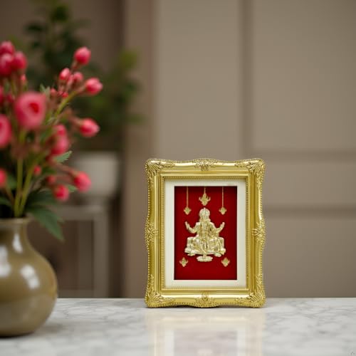 Image of EKA Divine Series Hanuman Ji - 24kt Gold Foil Blessing Tabletop | Vastu Positive Decor for Strength & Faith | Auspicious Gift for Hanuman Jayanti, Weddings & Celebrations (7.5 cm x 9 cm)
