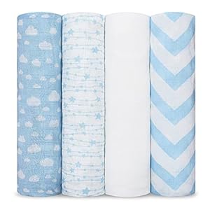 Muslin Swaddle Blankets Neutral Receiving Blanket Swaddling, Wrap for Boys and Girls, Baby Essentials, Registry & Gift…