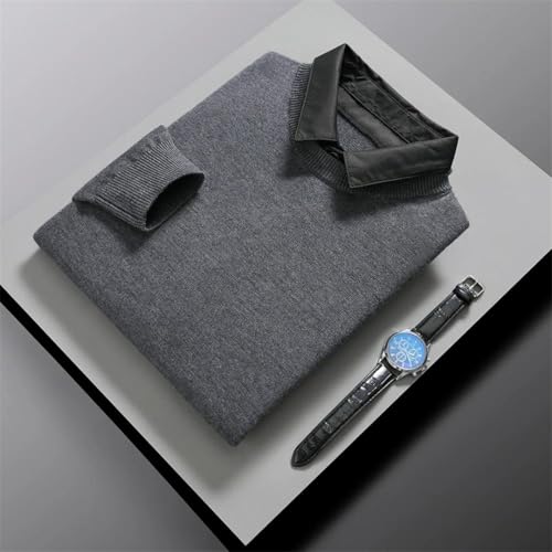 Mens Knit Designer Pullover Fake Two Sweater Winter Casual Jumper Men Clothes3