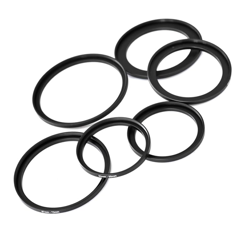 10 Uds 39-40,5 43-62 43-67 43,5-46 43,5-49 46-62 46-67 46-72 46-77 48-49mm Anillos de Aumento de Metal Juego de filtros adaptadores de Lente(10pcs 46-67mm)