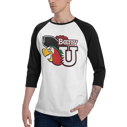 Barry University-Logo Men'S Raglan Sleeves Baseball T-Shirts2