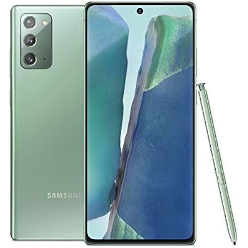 Samsung Galaxy Note20 5G Factory Unlocked Android Cell Phone, US Version, 128GB of Storage, Mobile Gaming Smartphone, Long-Lasting Battery, Mystic Green