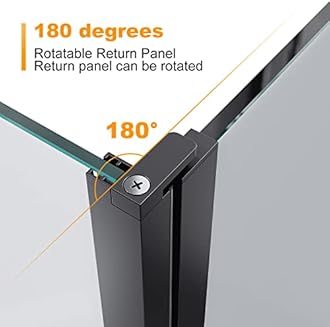 ELEGANT 1200mm Walk in Shower Enclosure Bathroom 8mm Dark Grey Easy Clean Safety Glass Wet Room Shower Screen Shower Cubicles Bath Screen with 300mm Return Panel and 1700 x 700 mm Shower Tray