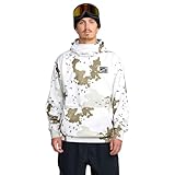 Volcom Hydro Fleece Riding Hoodie – Water-Repellent Sweatshirt with Storm Hood & Thumbholes Sudadera de Forro Polar con Capucha, Blanco, Medium para Hombre