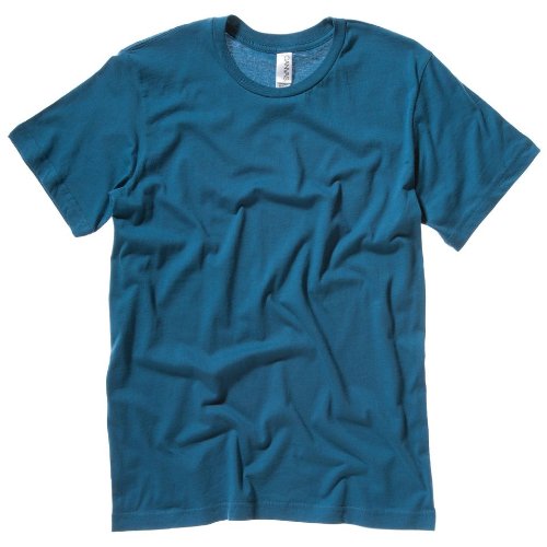 T-shirt col rond sarcelle en jersey unisexe taille XS coupe classique